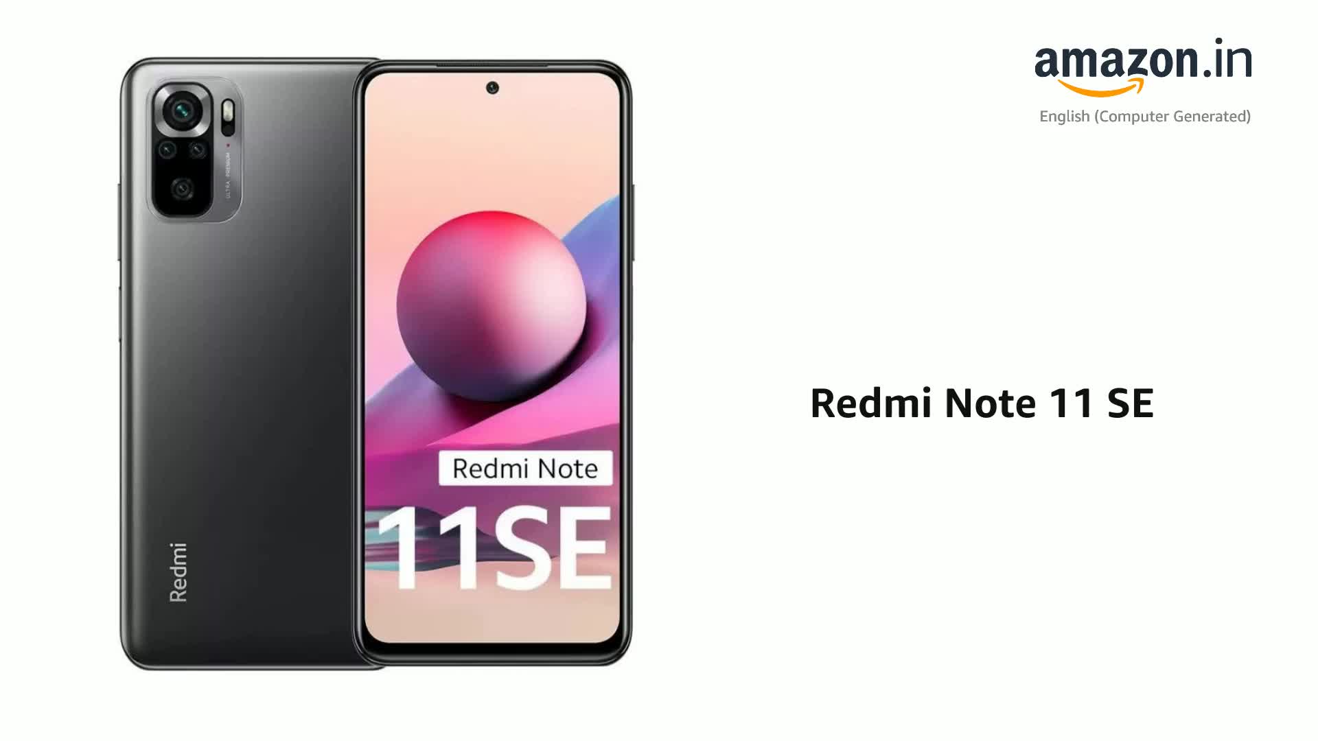 REDMI Note 11 SE (Space Black, 64 GB) (6 GB RAM) : Amazon.in